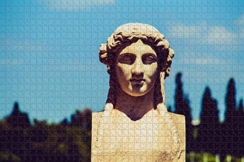 Rompecabezas para adultos Estatua de Grecia Atenas Puzzle 500 piezas Recuerdo de viaje de madera