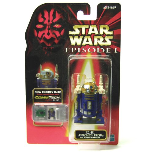 Star Wars Episode I Commtech Chip R2-b1 Astromech Droid with Power Harness Collectible Figure