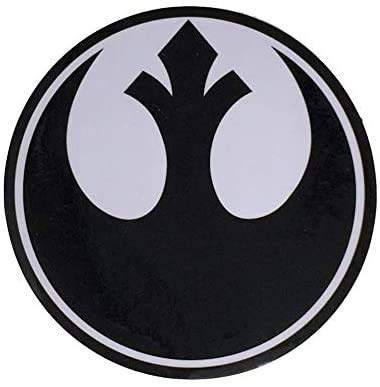 Super6props Pegatina de Star Wars Rebel Alliance impermeable y resistente a los rayos UV PVC color negro (75 mm)