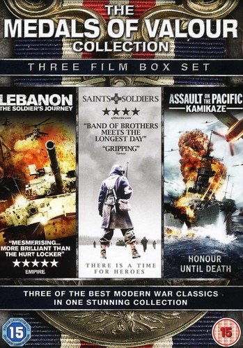 The Medals of Valour Collection - 3 film boxset (Lebanon, Saints & Soldiers, Assault on the Pacific: Kamikaze) [DVD] [Reino Unido]