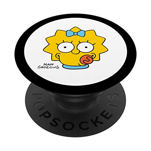 The Simpsons Maggie Simpson Face PopSockets PopGrip: Agarre intercambiable para Teléfonos y Tabletas