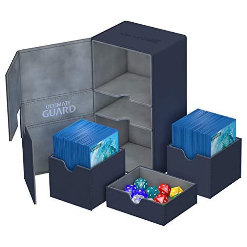 Ultimate Guard Twin Flip´n´Tray Deck Case 200+ Caja de Cartas Tamaño Estándar XenoSkin Azul