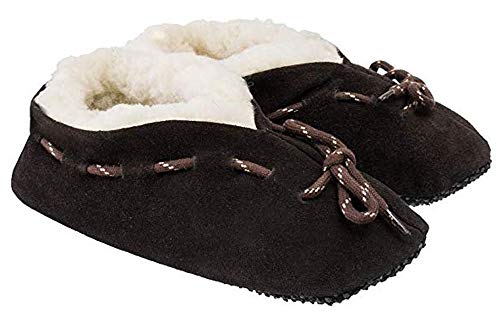 Zapatillas De Casa Mujer Invierno Unisexo Lana Pantuflas Zapatillas para Hombre Hechas De Lana De Oveja b01 (35 EU, Marrón)