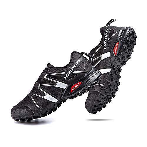 Zapatillas De Trail Running Impermeables para Hombre Mujer Zapatillas Trekking Zapatos Senderismo Deporte Negro Blanco Talla 41