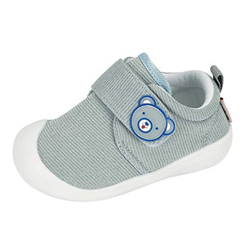 Zapatos Bebe Niño Primeros Pasos Zapatillas Deportivas Bebé Recién Nacido Gris, 21 EU (talla del fabricante 17)