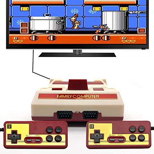 ZHAOW Consola de Juegos Retro, Mini Consola de Videojuegos TV con 1000 Juegos Clásicos Mando Retro Dos Jugadores Salida AV Consola de Juegos Familiar