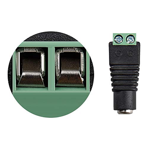 10 Piezas Enchufe Hembra 2,1 mm x 5,5 mm 12V / 24V DC Corriente Tapón Hueco Conector Adaptador Convertidor para Tira de RGB / Monocromo LED & CCTV