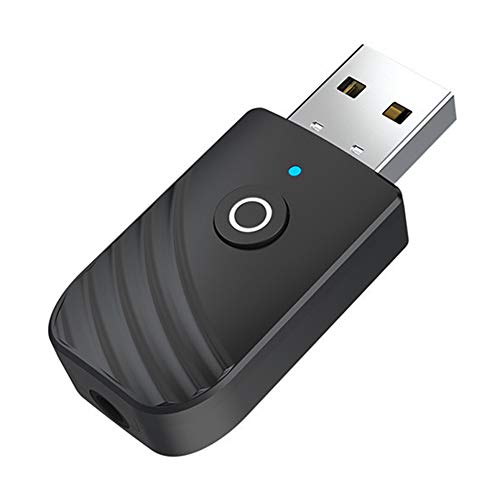Adaptador Bluetooth Transmisor Receptor USB Audio 5.0, Adaptador Bluetooth 3 en 1 Compatible con dispositivos de audio Bluetooth para PC TV Sistema de sonido para automóvil con cable audio de 3.5 mm