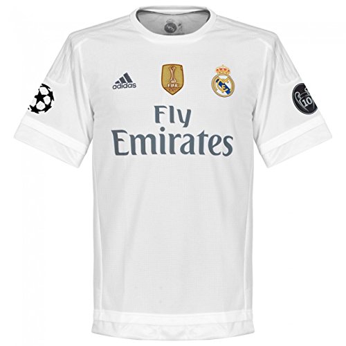 Adidas H JSY UWC - Camiseta 1ª Equipación Real Madrid, Color Blanco / Gris, Talla S