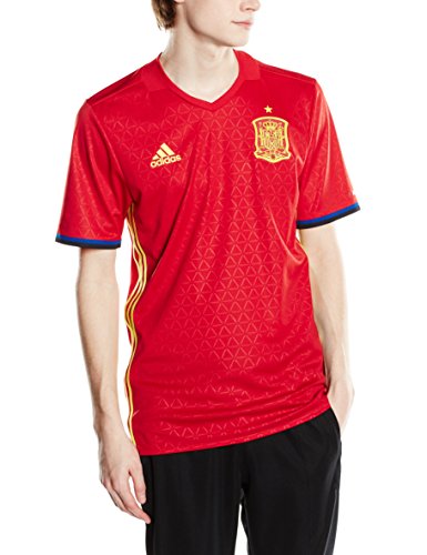 adidas UEFA Euro 2016 Spain Home Authentic Player Camiseta, Hombre, Rojo/Amarillo/Azul (Escarl/Amabri), M