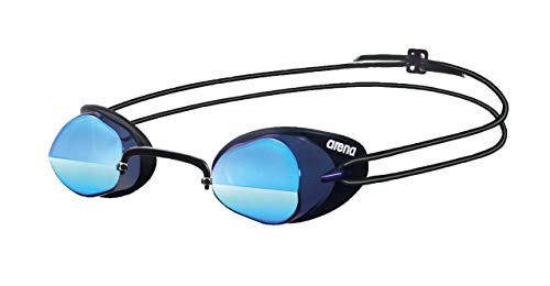 ARENA Swedix Mirror Gafas de Natación, Unisex Adulto, Negro/Azul (Smoke), Universal