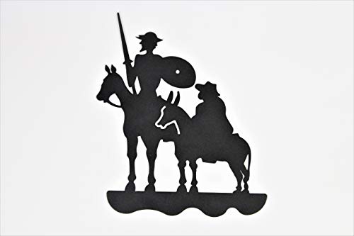 ARTESANÍA ROCA Don quijote y Sancho Panza de forja, para Colgar en la Pared. Made in Spain. Muy Decorativo 24,3cm x 21cm