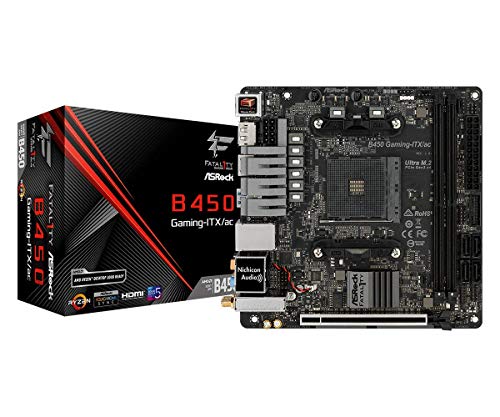 ASRock B450 Gaming-ITX/AC 90-MXB870-A0UAYZ - Placa de Base, Color Negro