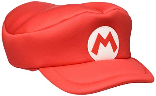 Bioworld EU Nintendo Super Bros. Kids Mario Logo Curved Hat, (HAY100506NTN) Boina, Rojo (Red Red), Talla única Unisex Adulto