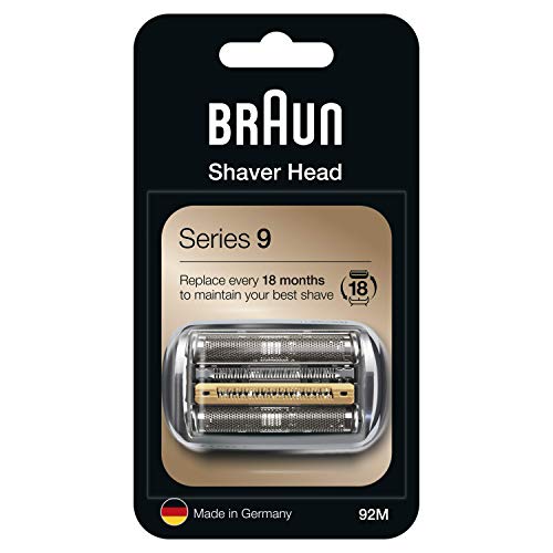 Braun Series 9 92M Cabezal de Recambio Plata para Afeitadora Eléctrica Hombre, Compatible con las Afeitadoras Series 9