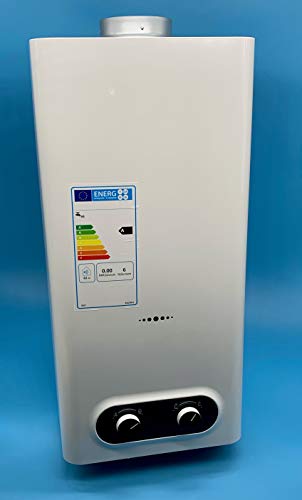 Calentador de agua a Gas Butano/Propano 11 Litros | Cámara abierta (Atmosférico) | Bajas Emisiones de NOX | Encendido Automático | Calificación Energética A