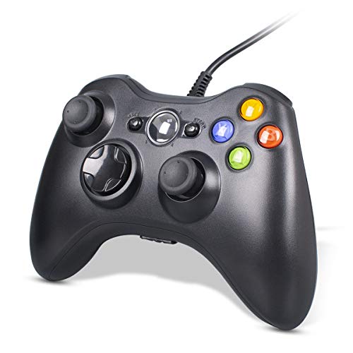 CHEREEKI Mando Xbox 360, Xbox 360 Mando de Gamepad USB Wired con Vibración, Mando para PC Windows XP/7/8/10