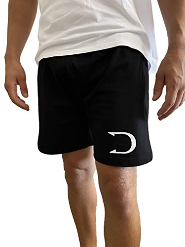 DALMAU - Pantalones Cortos Oficial Verano 2020, 100% Algodón (Negro, XL)