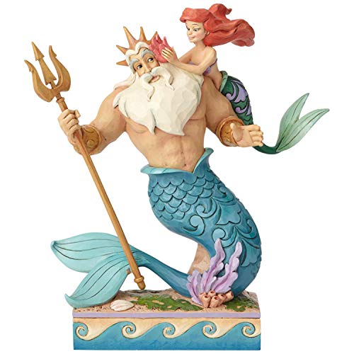 Disney Traditions, Figura de Ariel con Tritón de "La Sirenita", para coleccionar