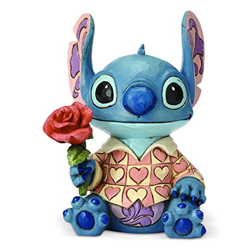 Disney Traditions, Figura de Stitch con rosa, Para coleccionar, Enesco