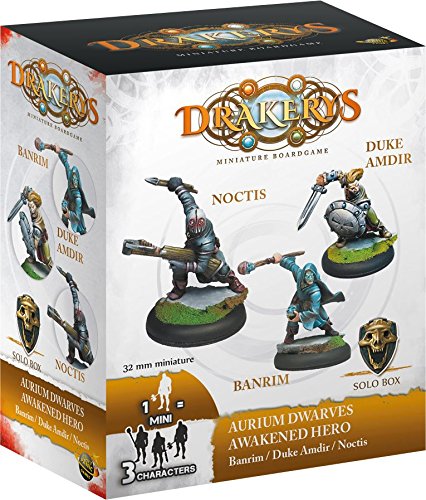 Don 't Panic Games – ausb5401 – drakerys – solo – héroe – Set de 3 figuras – Los Enanitos Aurium , color/modelo surtido