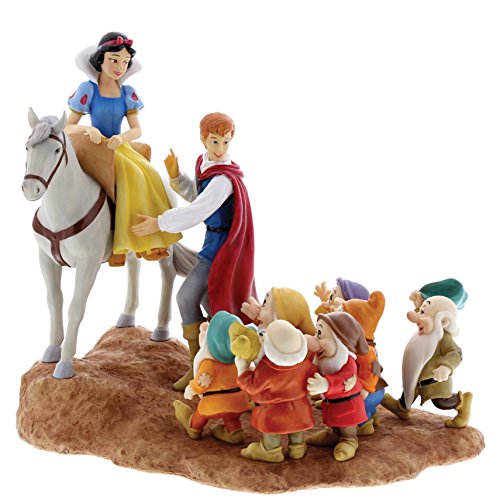 Enchanting Disney, Figura de Blancanieves con el Príncipe y los 7 Enanitos, para coleccionar, Enesco