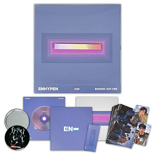 ENHYPEN Debut Album - BORDER : DAY ONE [ DAWN ver. ] CD + Photobook + Clear Story Cover + Book Mark + Post Cards + Photo Cards + OFFICIAL POSTER + FREE GIFT