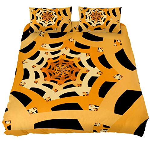 Eslifey Digital Spider Cobtelaraña, juego de ropa de cama de 3 piezas, decoración de dormitorio, edredón con dos fundas de almohada