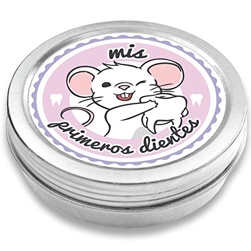 FANS & Friends Caja para dientes de leche para niños y niñas, e-book gratis incluido, Caja para guardar los dientes de bebés, el Ratoncito Pérez (rosado)