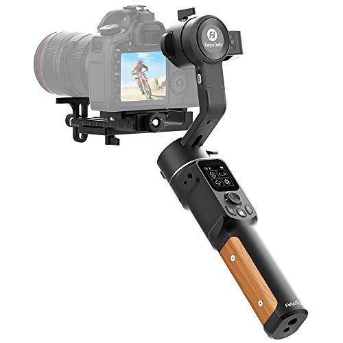 FeiyuTech AK2000C - Estabilizador para cámara réflex digital (LCD, panel táctil, 3 ejes, hasta 2,2 kg, para Canon 5D Mark Nikon D500, D7500, Sony A9, A7R2 y A6500)