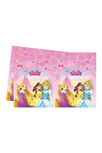 Folat B.V. Procos - 85004 Mantel de plástico de Princesas Disney (Disney Princess Dreaming) 120 x 180 cm, color rosa