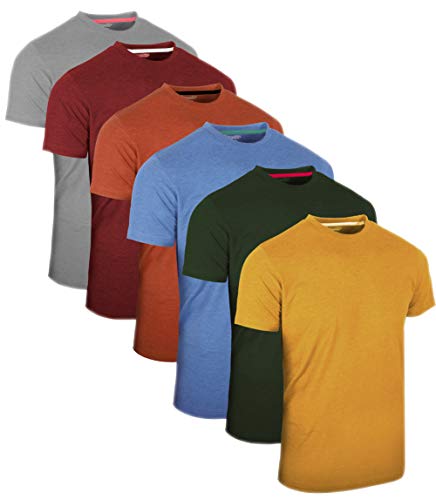 FULL TIME SPORTS® 3 4 6 Paquete Assorted Langarm-, Kurzarm Casual Top Multi Pack Rundhals Camisetas (XX-Large, 6 Pack - Pastels Assorted)