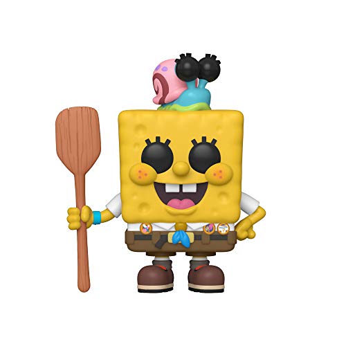 Funko - Pop! Animation: Sponge Bob - SpongeBob in Camping Gear Figura Coleccionable, Multicolor (47162)