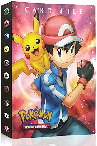 Funmo Álbum de Pokemon, Tarjeta de Comercio Álbum, Pokemon Cards GX EX Album Pokemon Cards Album Book, Album Pokemon Puede acomodar 120 Tarjetas Individuales o 240 Tarjetas Dobles (Rojo)