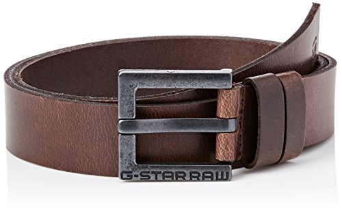 G-STAR RAW Duko Belt Cinturón, Marrón (Dk Brown/Black Metal 8127), 90 para Hombre