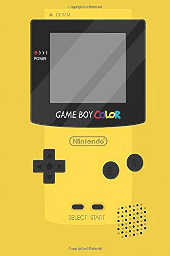 Game Boy Color Nintendo: Yellow Gameboy Color Notebook, Journal for Writing, Size 6" x 9", 164 Pages