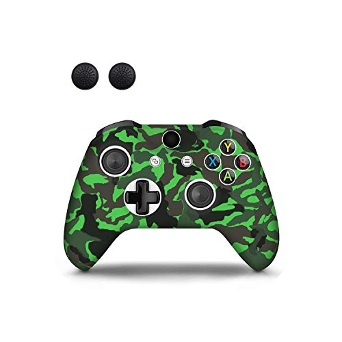 Gamepad | Per Xbox One Slim Joystick Cover protettiva in silicone morbido per Xbox One XS Manopole mimetiche Cover Caps-Camo Green-
