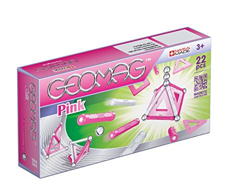 Geomag- Pink Construcciones magnéticas y Juegos educativos, Multicolor, 22 Piezas (340)