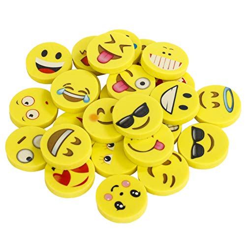Gomas de borrar Emoji Pack de 144 Emoticon lápiz Gomas borrar Mini Lindos Regalos para Fiesta cumpleaños niños Festival Navidad Regalo Juguete