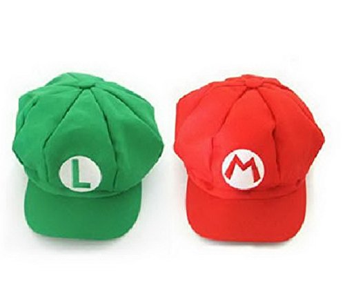 Gorra Super Mario Bros unisex para cosplay de Mario y Luigi - - talla única