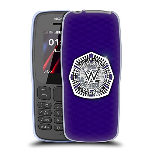 Head Case Designs Oficial WWE Campeón de Peso Crucero Correas de Title Carcasa de Gel de Silicona Compatible con Nokia 106 (2018)