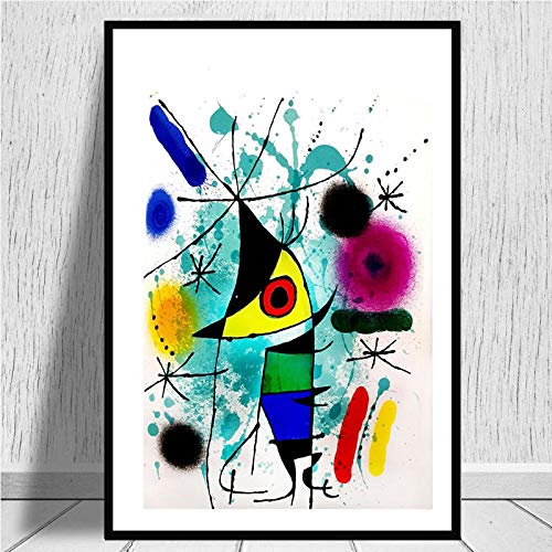 HNZKly Joan Miro Famosos Pinturas Abstracto Surrealismo Poster Joan Miro Pared Arte Cuadro Moderno De la Lona ​​Impresiones Pinturas Salon Decoracion 50x70cm / Unframed-A6 Art