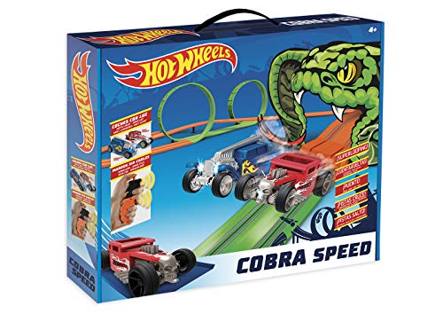 Hot Wheels- Cobra Speed Circuito Slot, Color único (Fábrica de Juguetes 91009)