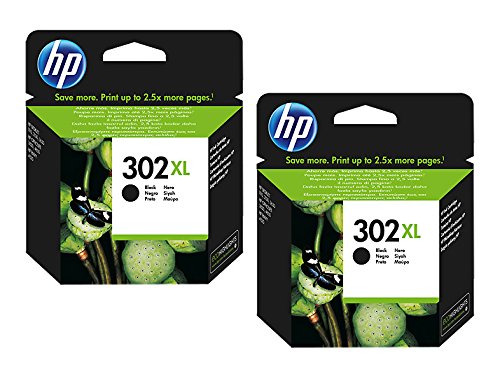 HP 302, F6U66AE - Cartucho de tinta original para HP Envy 4520Capacidad (aprox): 190 páginas / 5 % de cobertura; Color: negro., color (07) 2x XL Tintenpatrone - Black