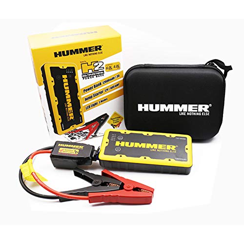 Hummer H2 Mini Jumpstarter/Charger 12.000mAh + LED Light, Amarillo/Negro