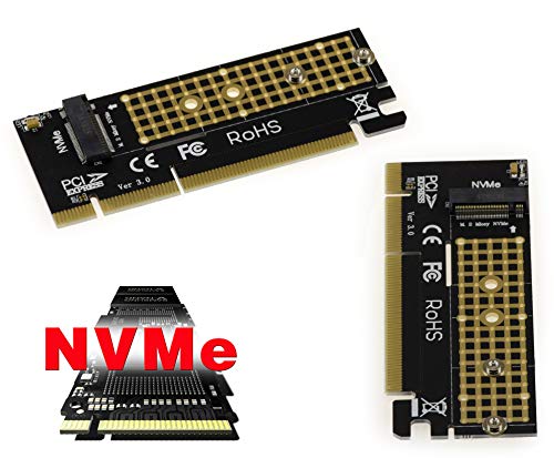 Kalea Informatique - Adaptador de tarjeta controladora compacta PCIe 16x para SSD M.2 tipo M2 NGFF PCIe 3.0 NVMe