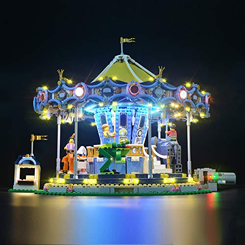 LIGHTAILING Conjunto de Luces (Creator Expert Carrusel) Modelo de Construcción de Bloques - Kit de luz LED Compatible con Lego 10257 (NO Incluido en el Modelo)
