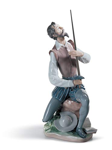 LLADRÓ Figura Don Quijote Declamando. Figura Don Quijote de Porcelana.