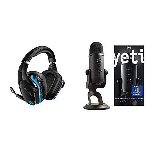 Logitech G935 Auriculares con Bluetooth + Blue Microphones Yeti Micrófono USB para grabación y Streaming en PC y Mac, 3 cápsulas de Condensador, 4 Patrones de captación