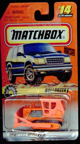 Matchbox 1998-14/75 Big Movers ORANGE Bulldozer 1:64 Scale by Matchbox